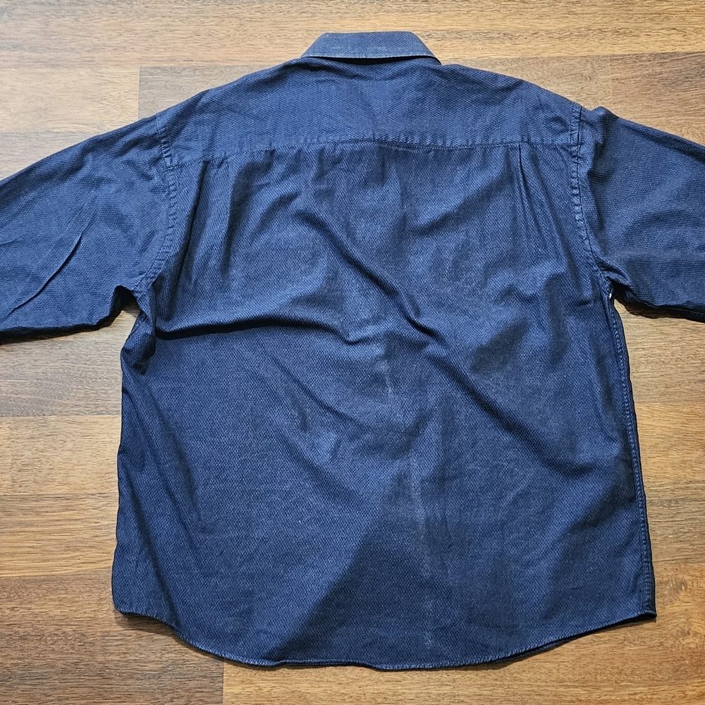 LINE A DÔME mens long sleeve button down dress shirt SIZE XL COLOR BLUE XL8 - Picture 6 of 13